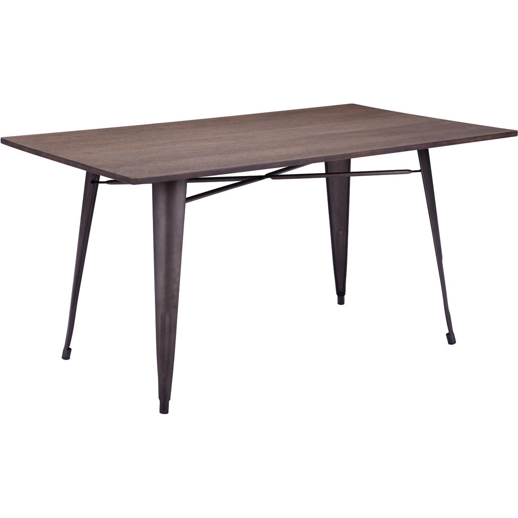 Tauton Rectangular Dining Table Rustic Wood