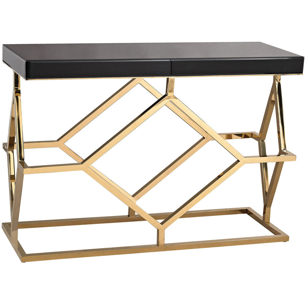 Grove Deco Console Table Black/Gold