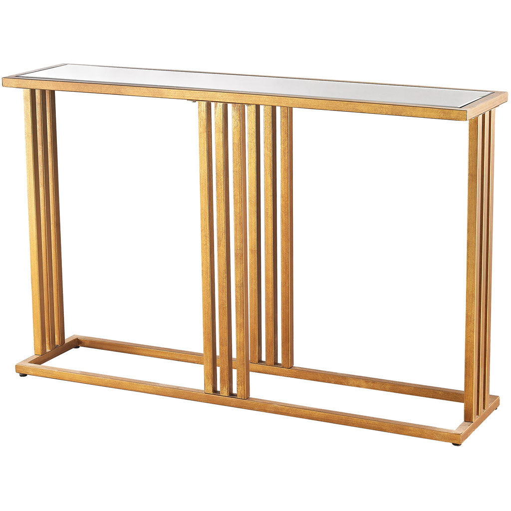 Allure Console Gold Leaf/Clear Mirror