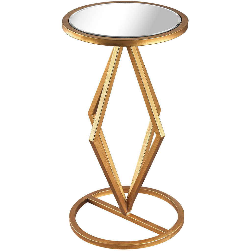Vitality Side Table Gold Leaf/Clear Mirror