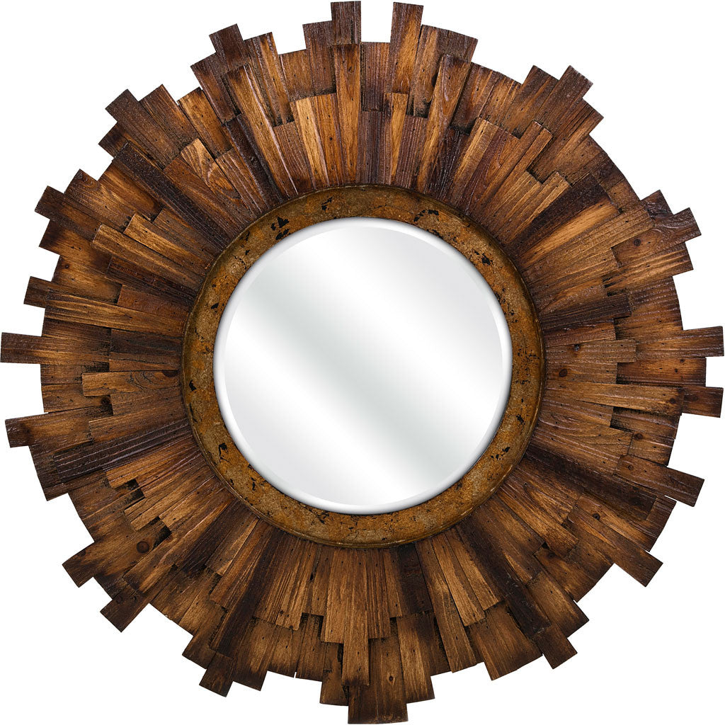 Beverly Round Wood Mirror