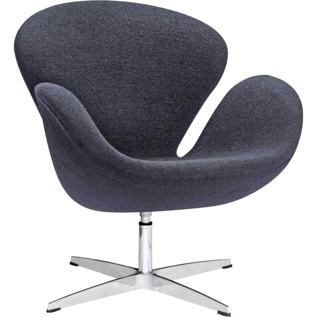 Swan Chair Fabric Black