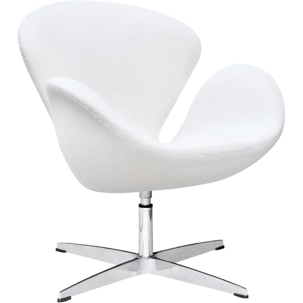 Swan Chair Fabric White