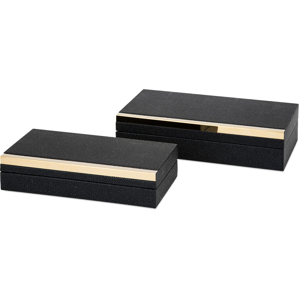 Conrad Eclipse Shagreen Boxes (Set of 2)