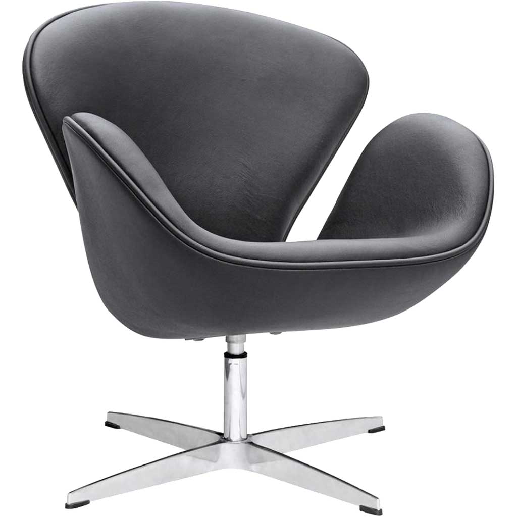 Swan Chair Leather Black