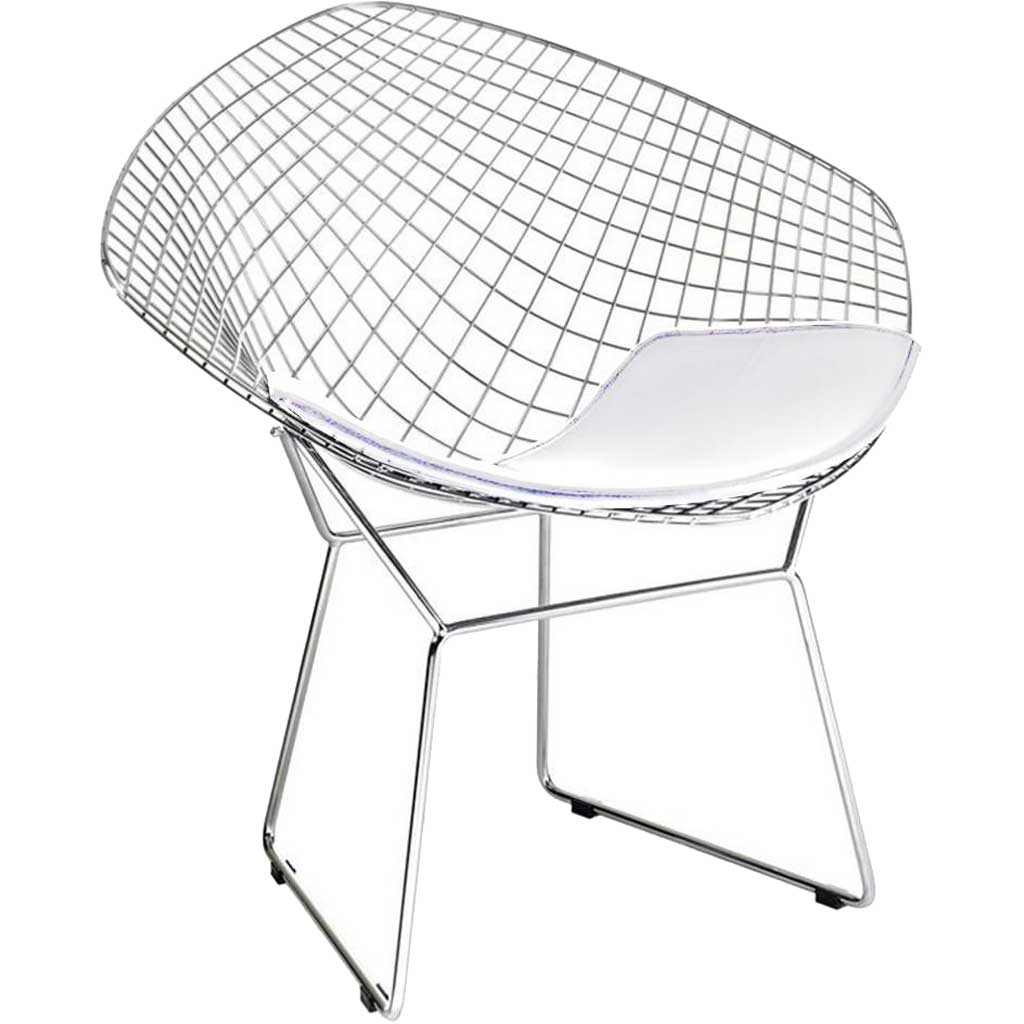 Wade Diamond Chair White