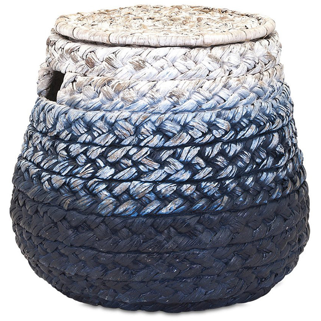 Calhoun Woven Water Hyacinth Basket Round