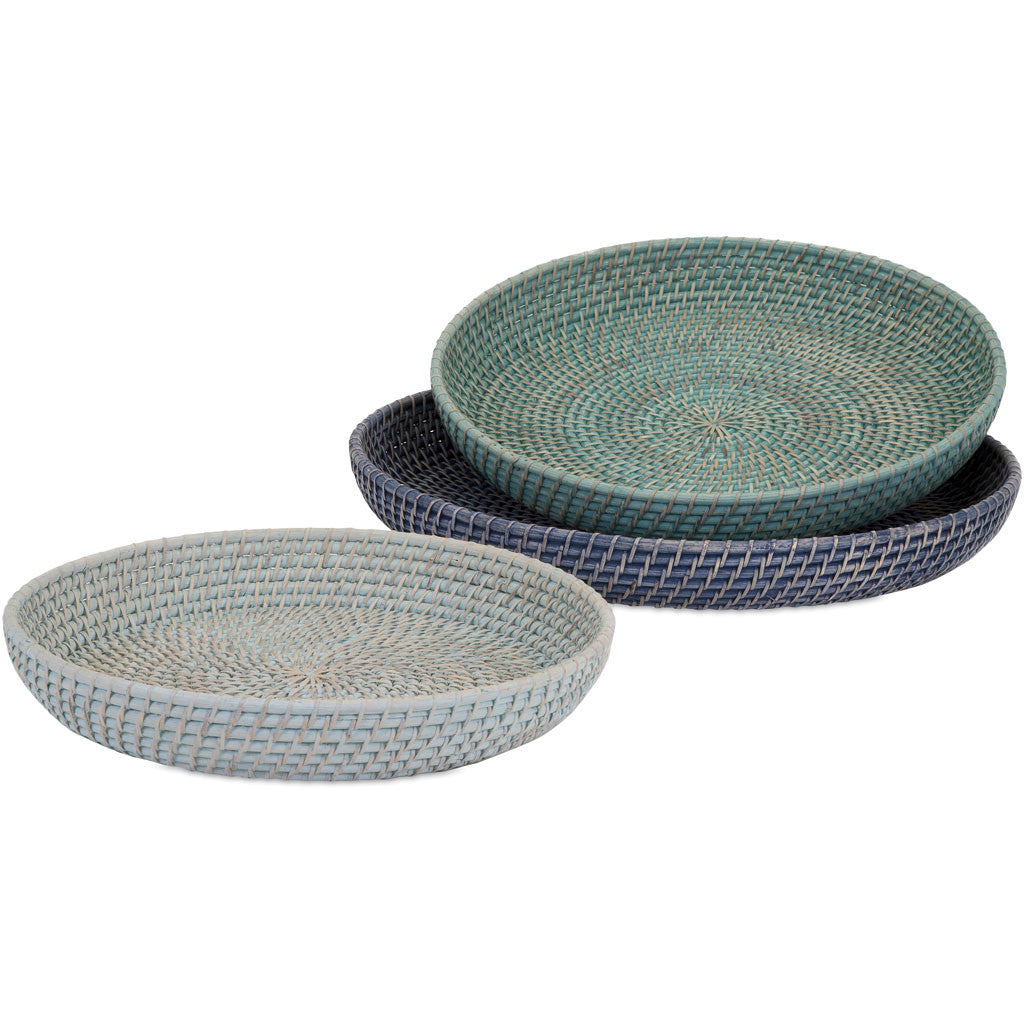 Adrien Rattan Trays (Set of 3)