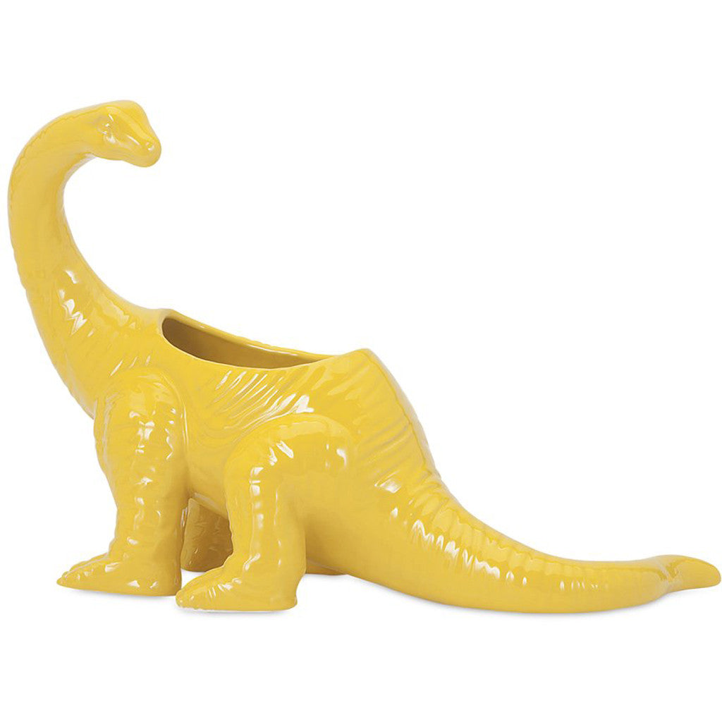 Dinosaur Yellow Ceramic Planter