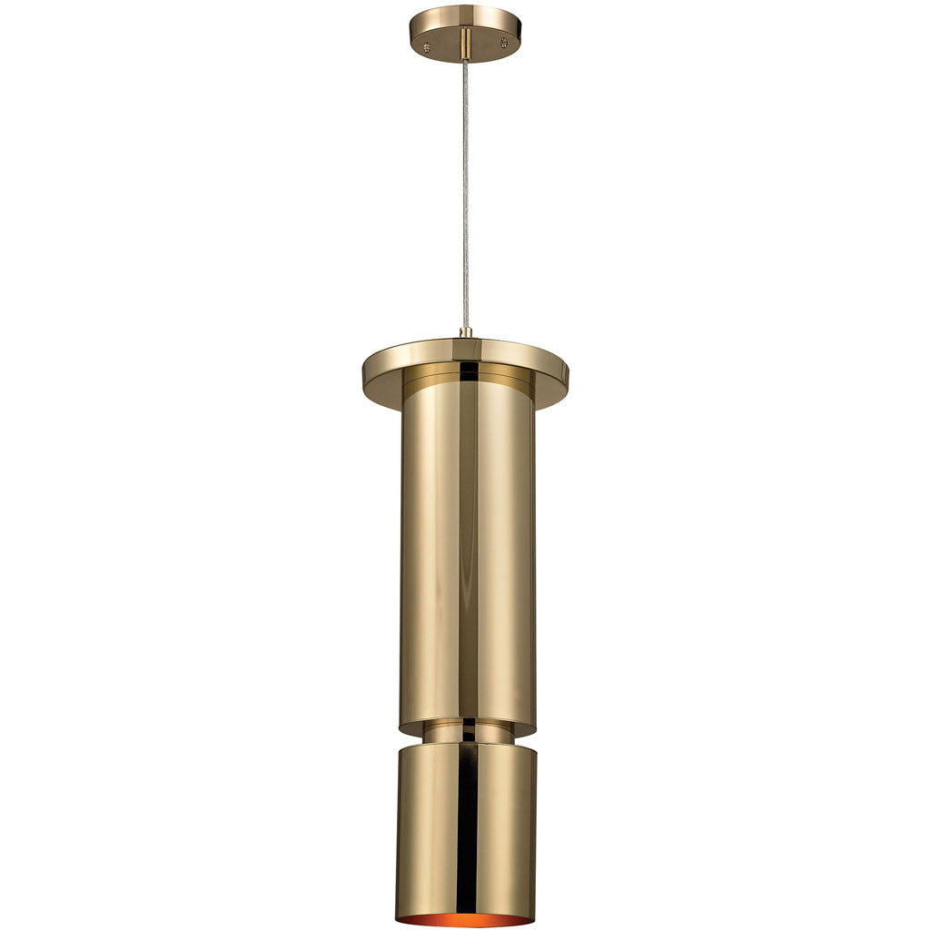 Stacked Geometric Slim Pendant Gold Plate