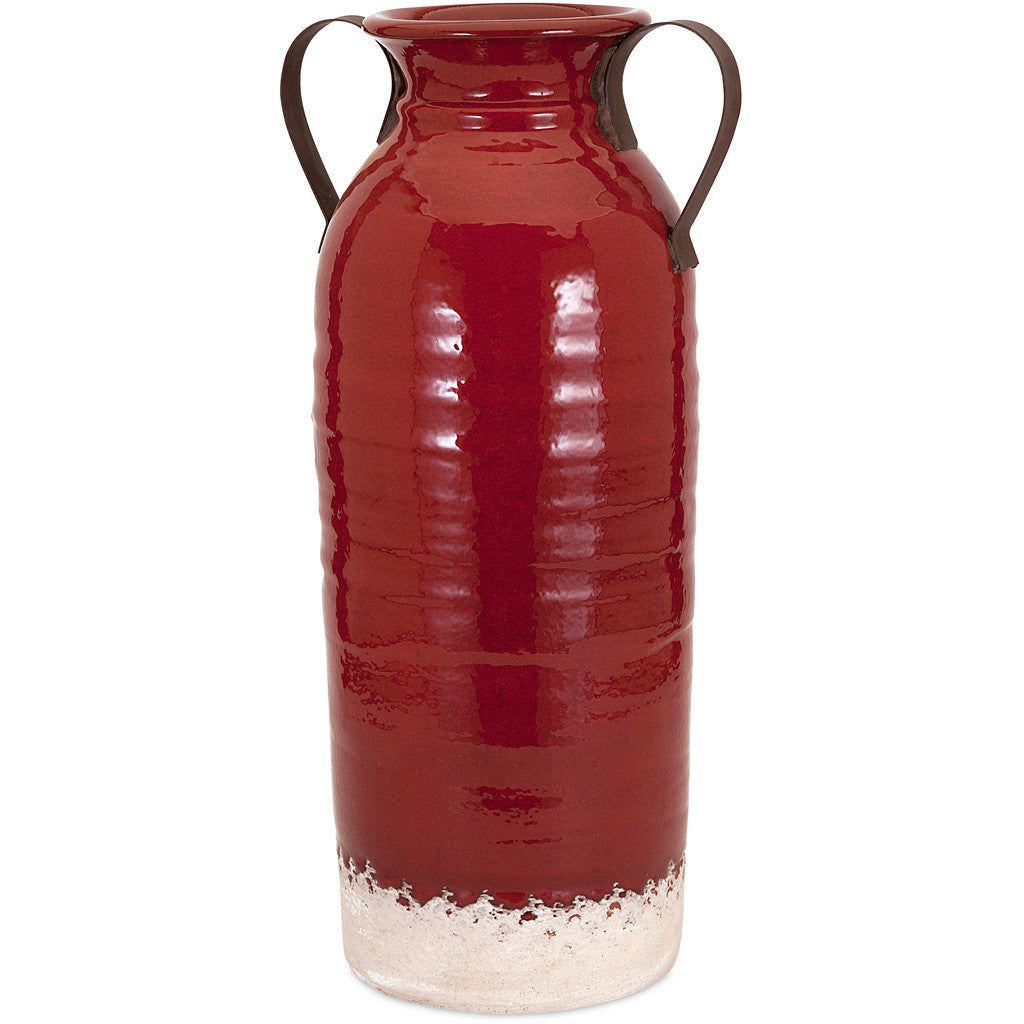 Vale Large Vase with Metal Handles