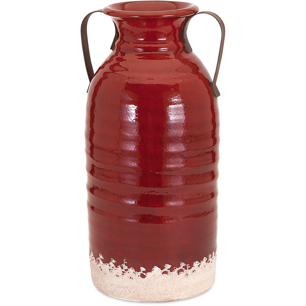 Vale Small Vase with Metal Handles