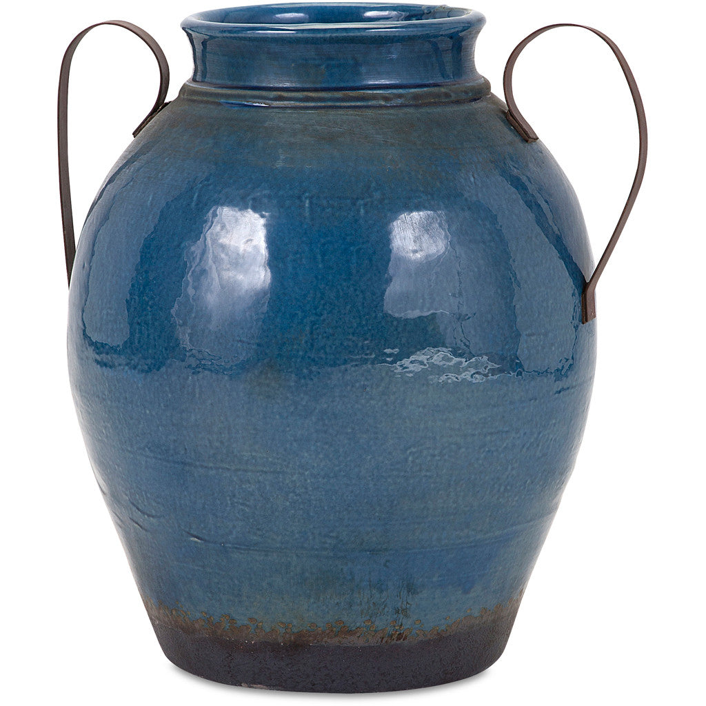 Hackett Large Vase with Metal Handle