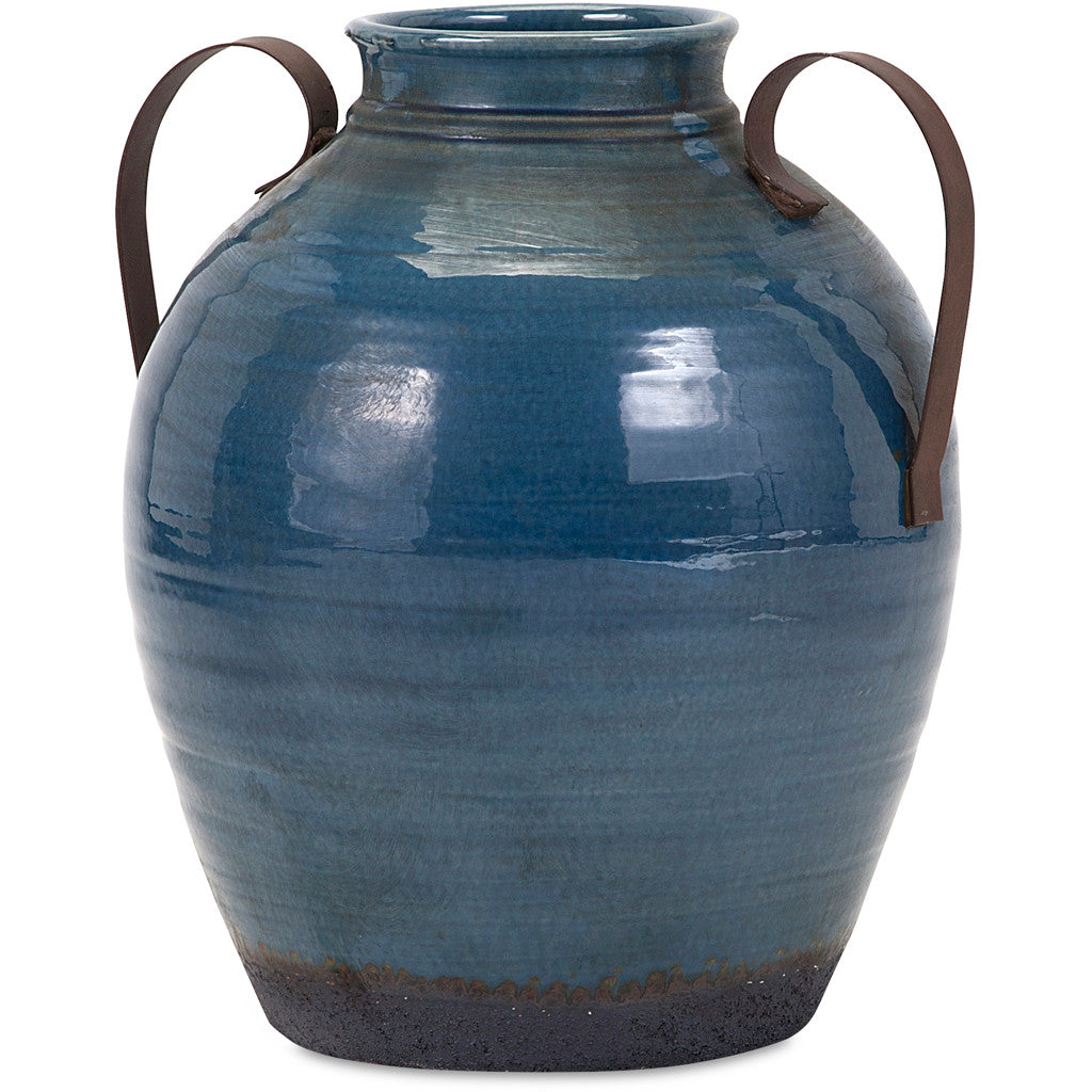 Hackett Small Vase with Metal Handle