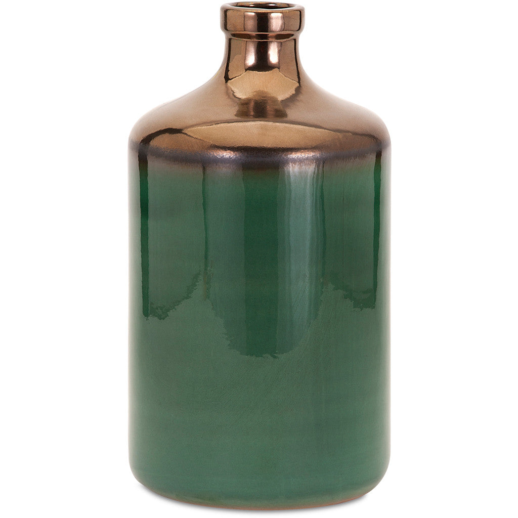 Mac Large Green and Bronze Vase