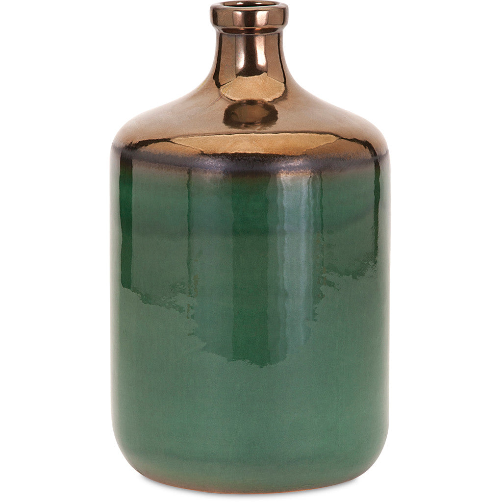 Mac Medium Green and Bronze Vase