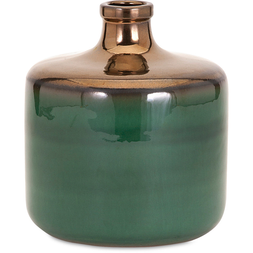 Mac Small Green and Bronze Vase