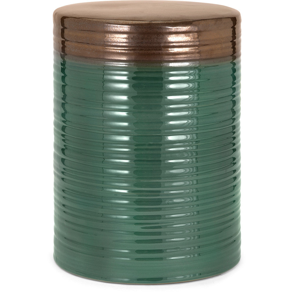Mac Green and Bronze Garden Stool