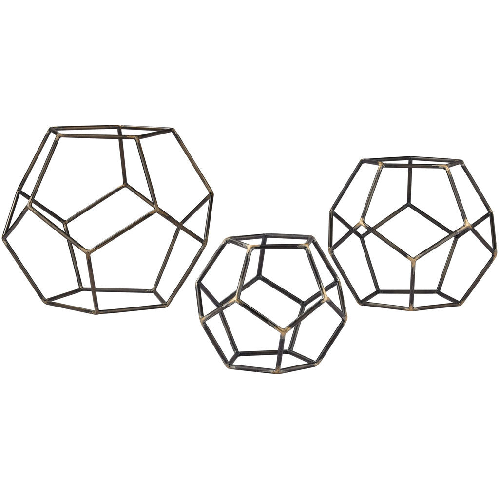 Geometric Orbs (Set of 3)