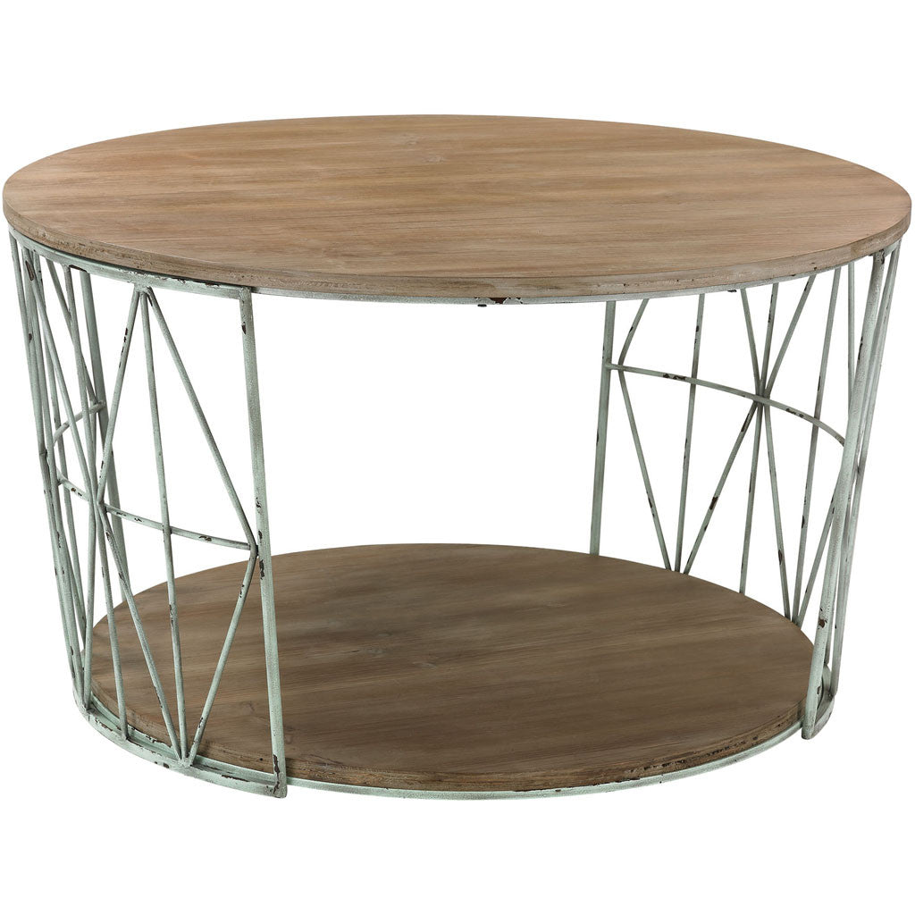 Patrick Round Wood/Metal Coffee Table