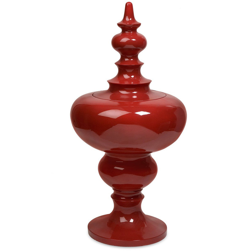 Small Red Lidded Urn