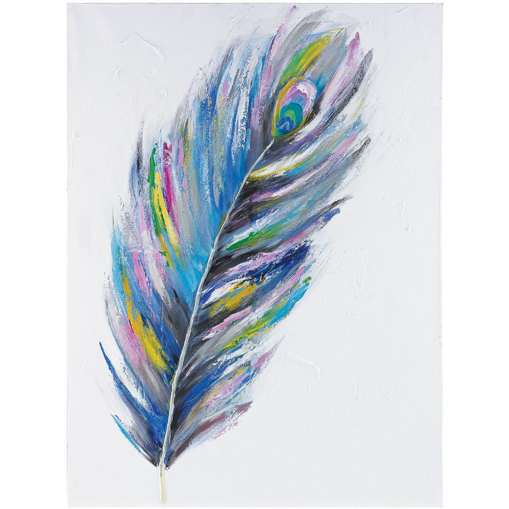 Pastel Peacock Oversized Oil On Canvas