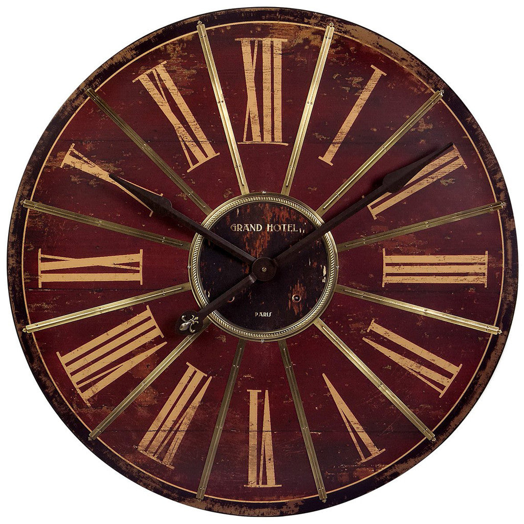 Large Red Wall Clock