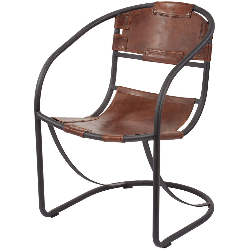 Ryan Round Back Leather Lounger