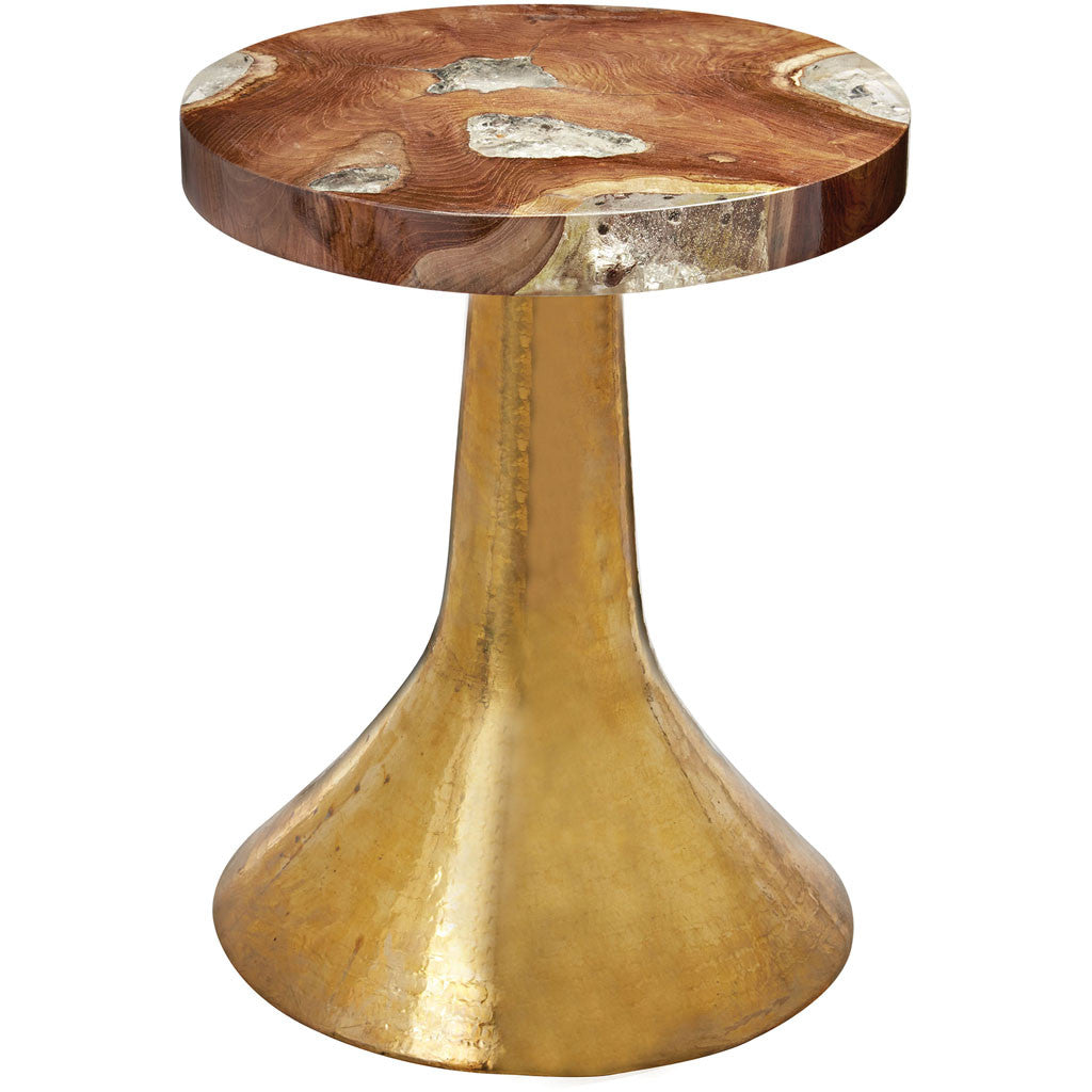 Hem Decorative Teak Table Gold