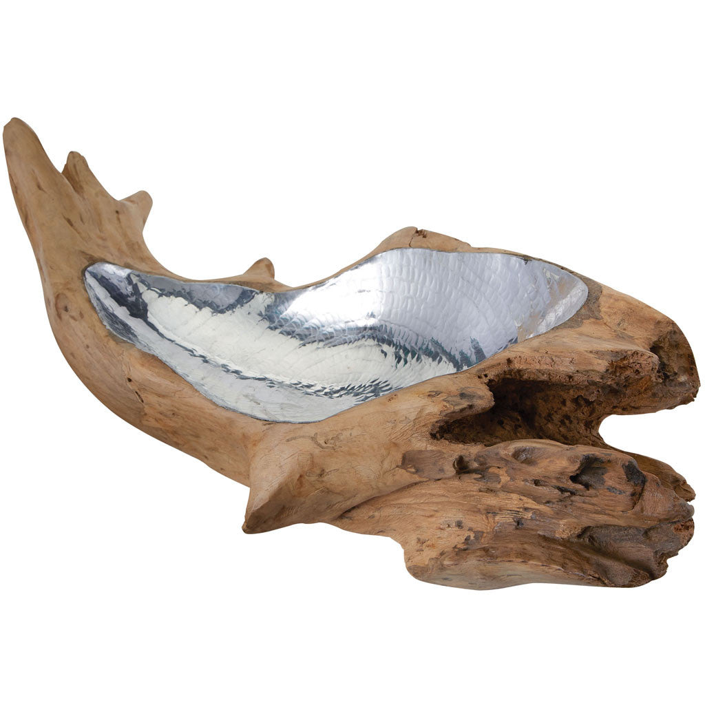 Hem Short Teak Root Bowl Aluminum