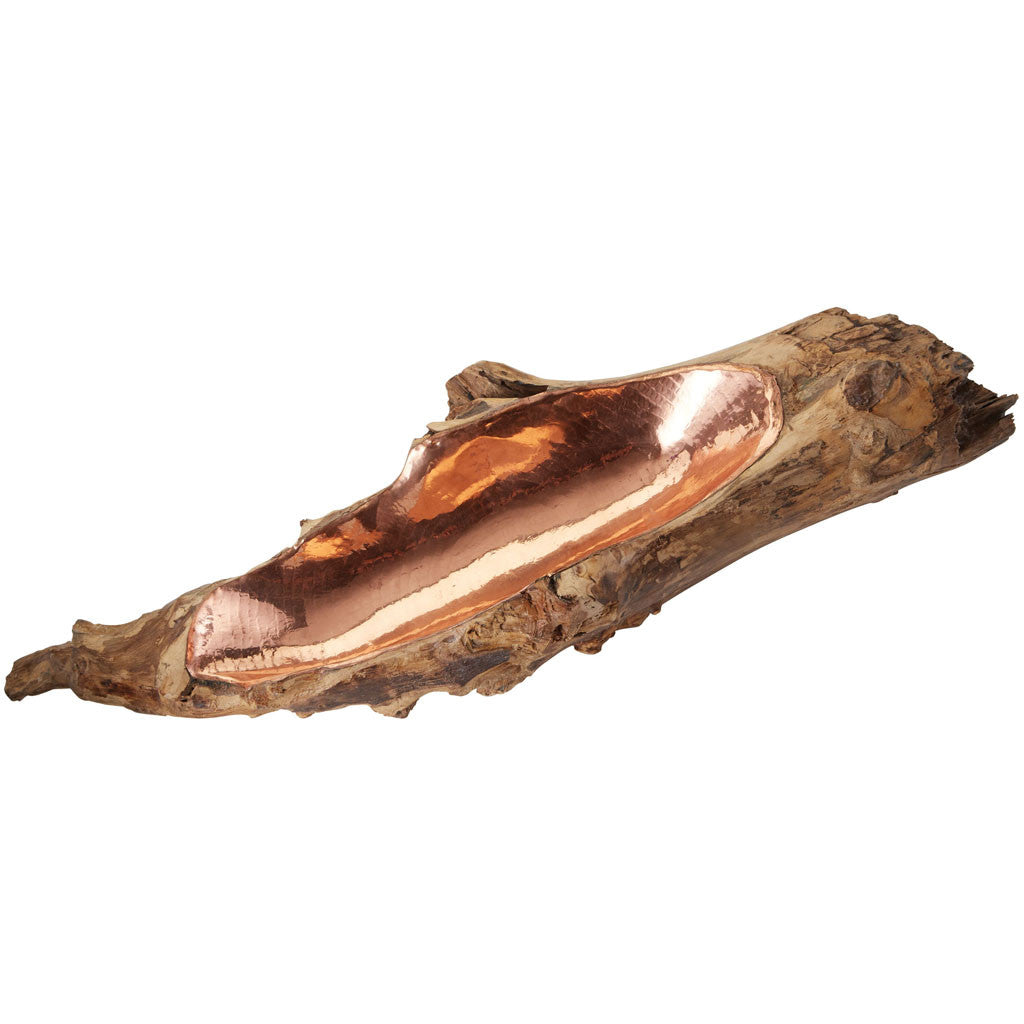 Hem Short Teak Root Bowl Copper