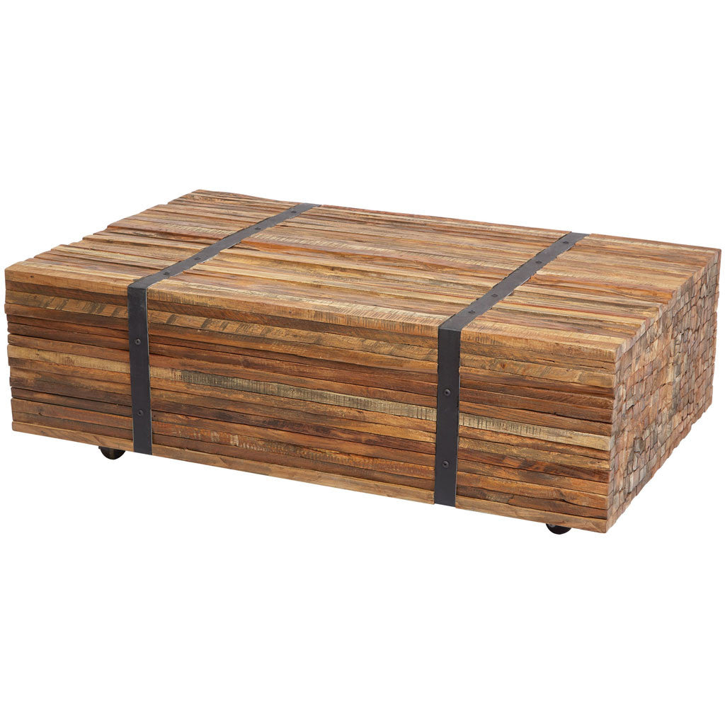 Mazor Teak Strapped Coffee Table