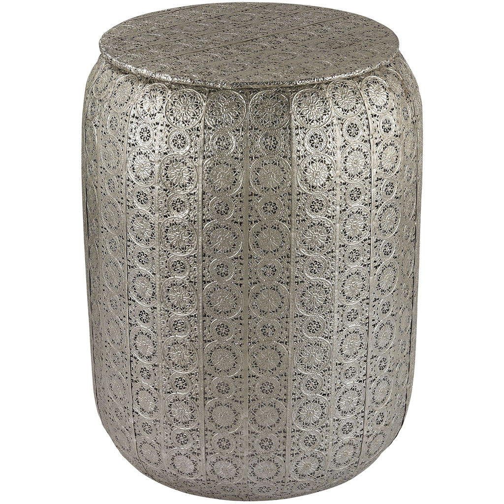 Assam Pierced Metalwork Stool