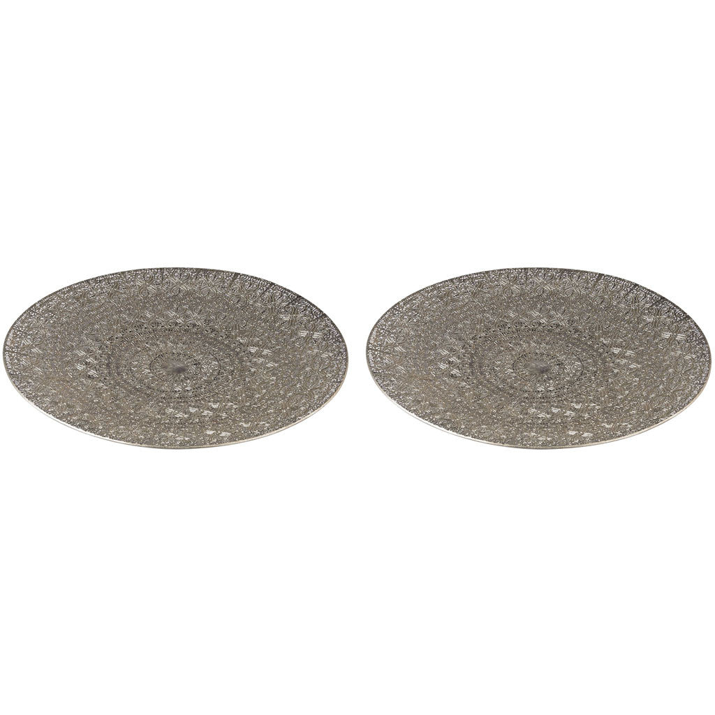 Tangier Pierced Metal Tray (Set of 2)