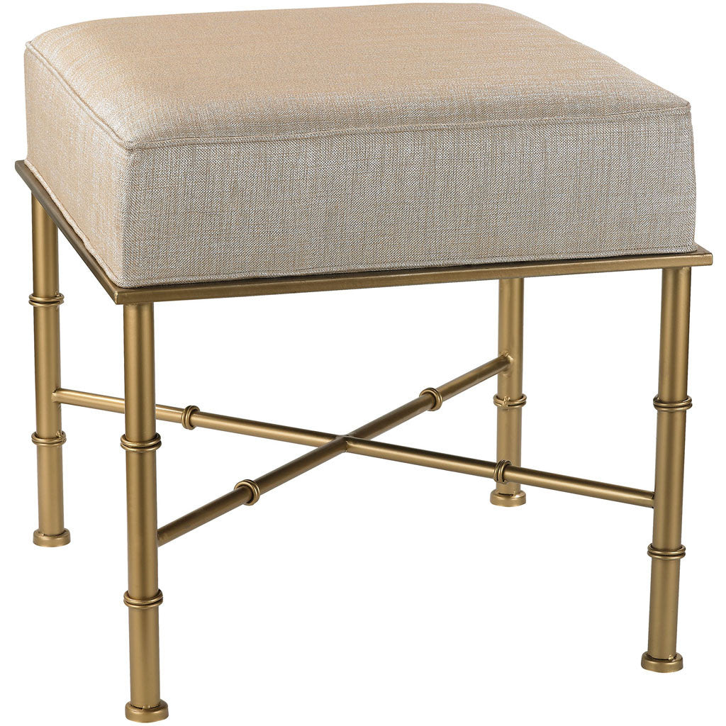 Musa Gold Cane Stool Metallic Cream