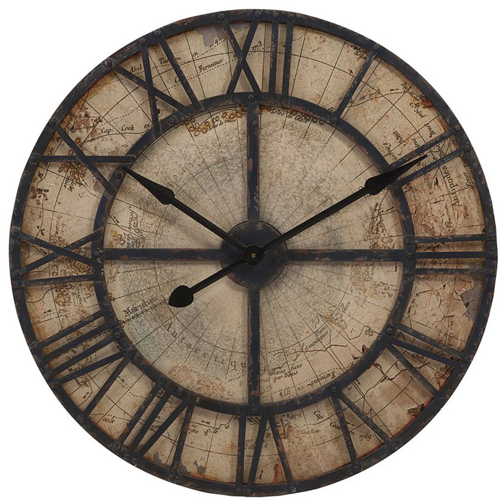 Baxter Map Wall Clock