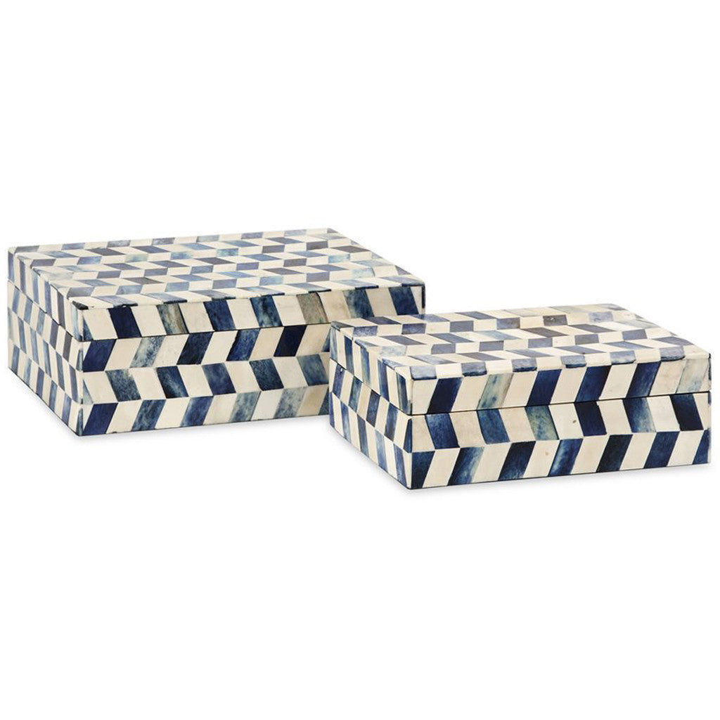 Elite Marine Blue Bone Boxes (Set of 2)