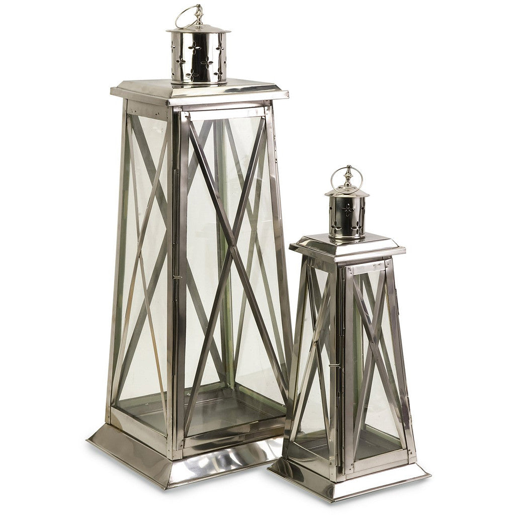 Rockcastle Steel Candle Lanterns (Set of 2)