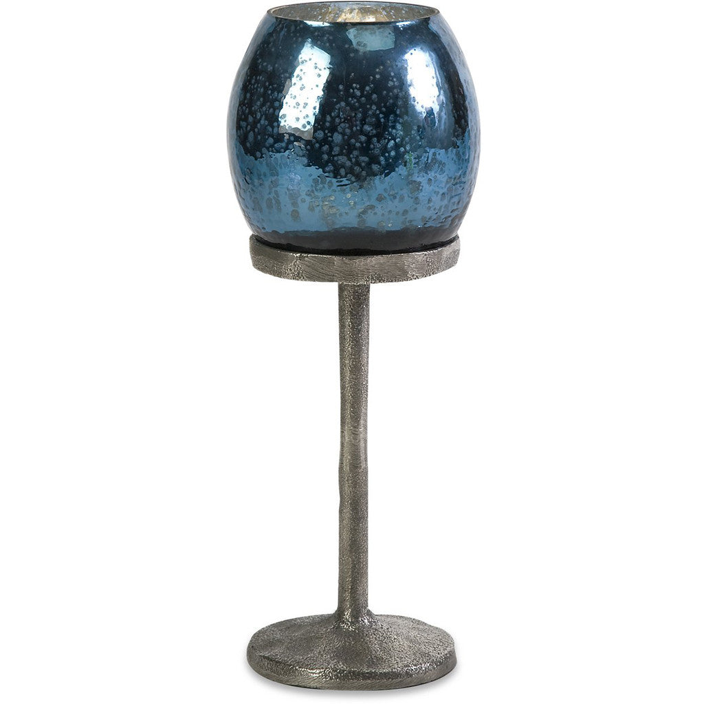 Ocean Blue Medium Candlestick Votive