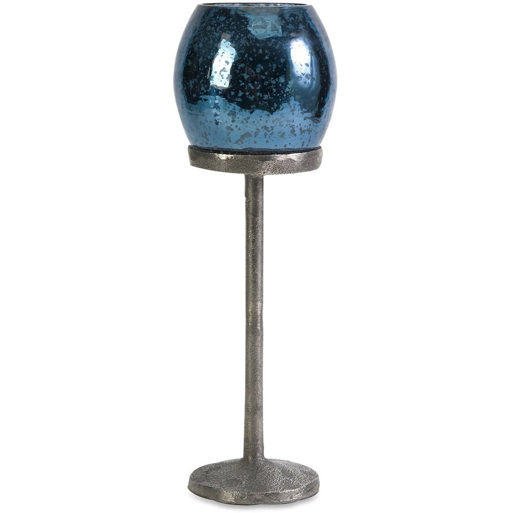 Ocean Blue Large Candlestick Votive