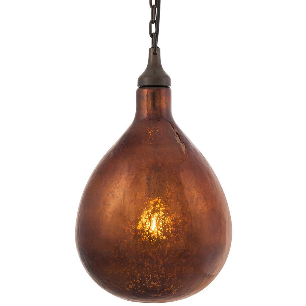 Seward Bronze Mercury Glass Pendant Light