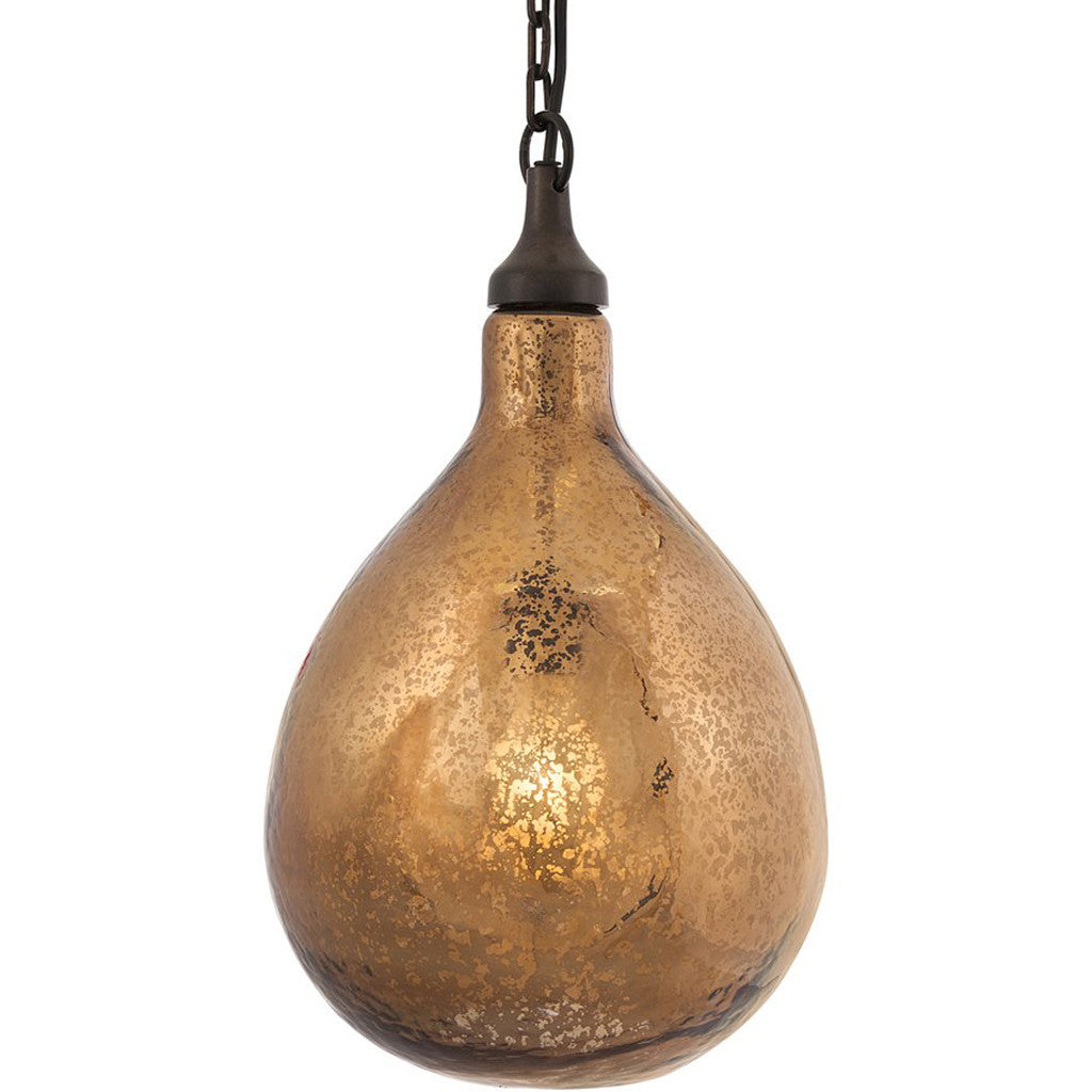 Seward Antique Silver Mercury Glass Pendant Light