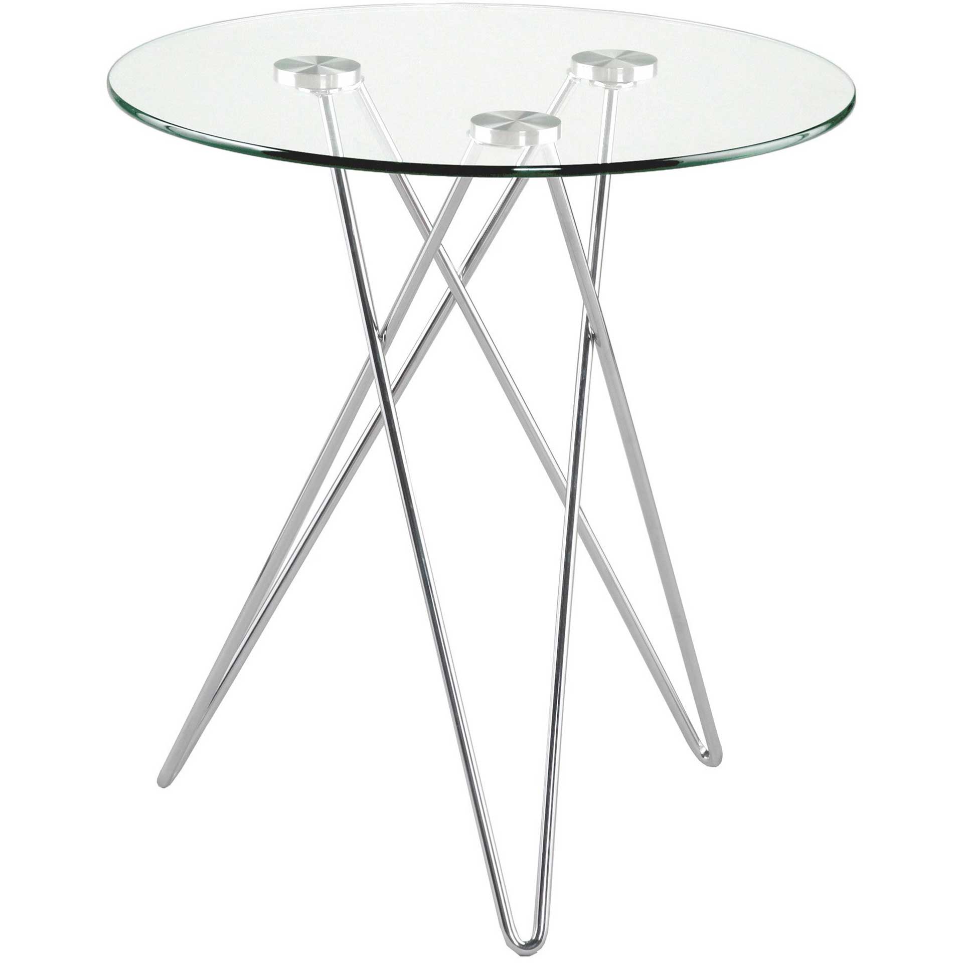 Zora Side Table Clear Glass/Chrome