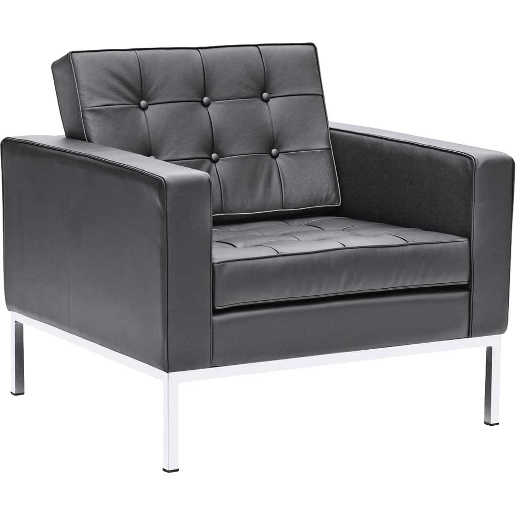 Belmont Arm Chair in Leather Black