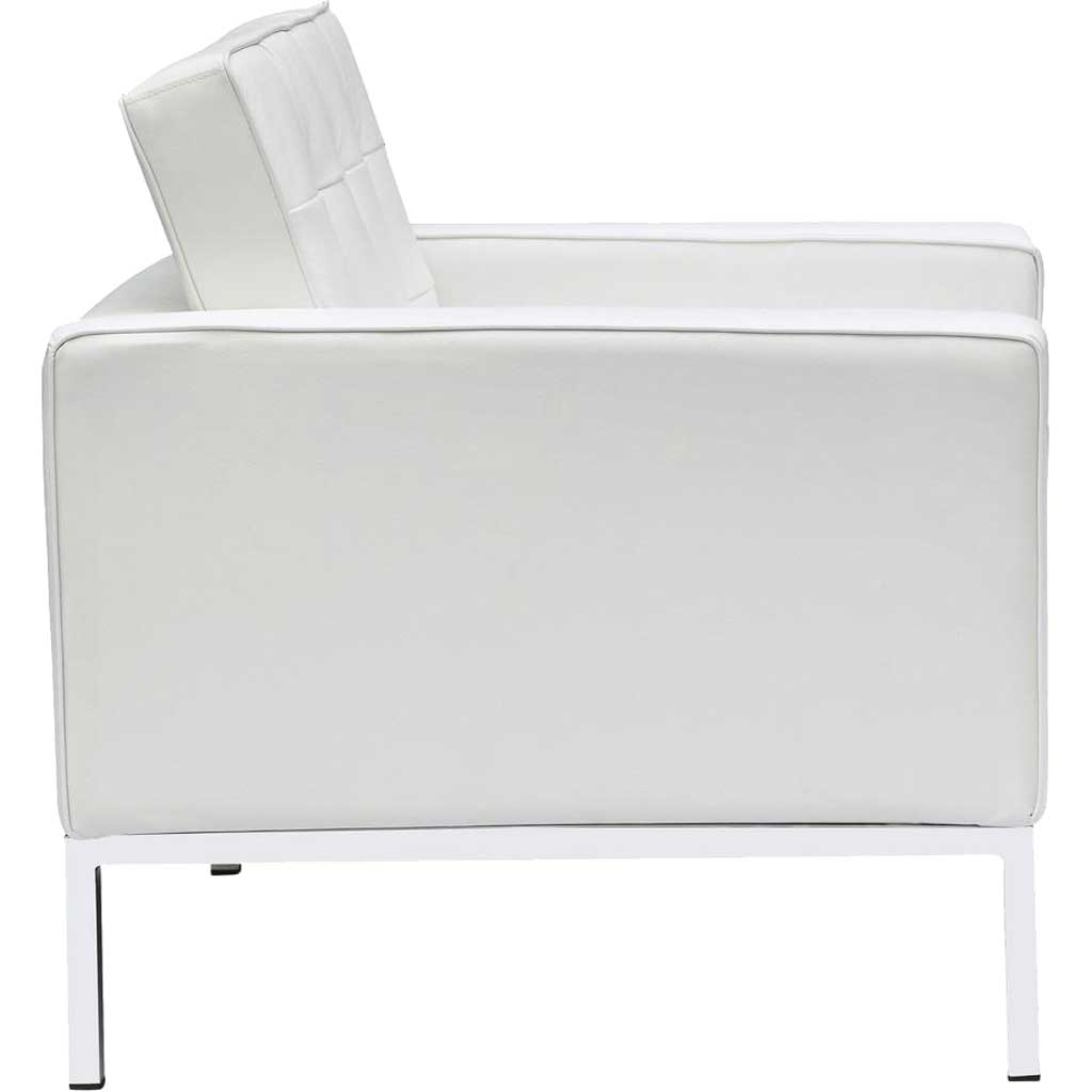 Belmont Arm Chair in Leather White