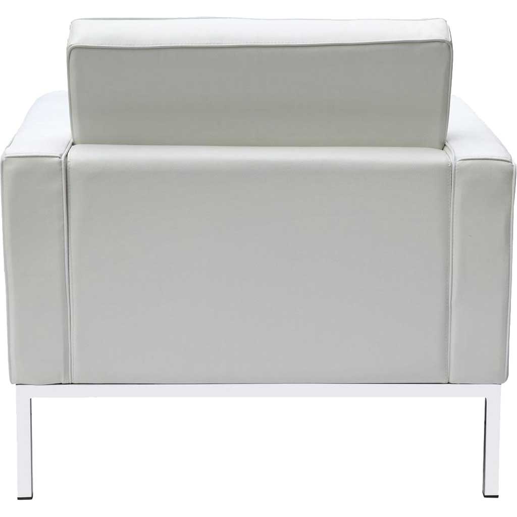Belmont Arm Chair in Leather White