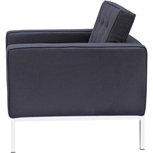 Belmont Arm Chair in Wool Black