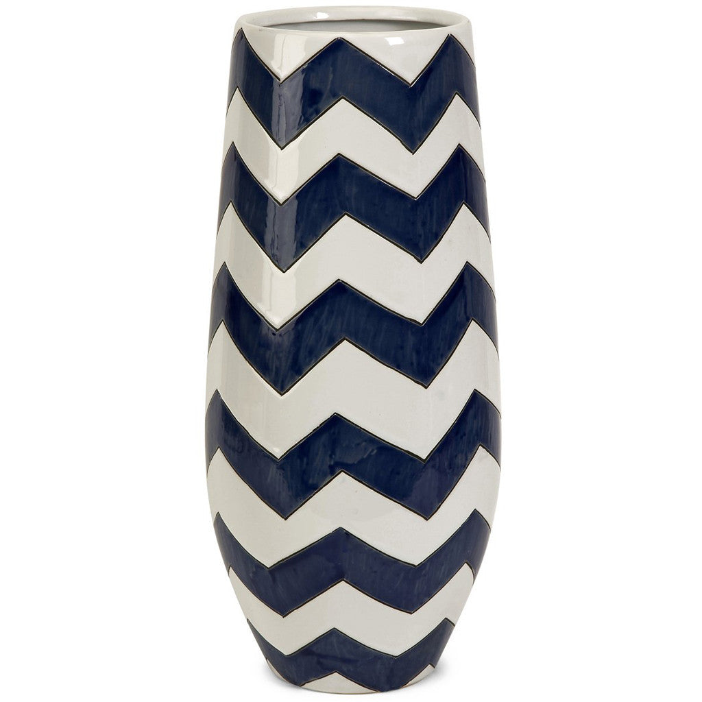 Chevron Short Vase