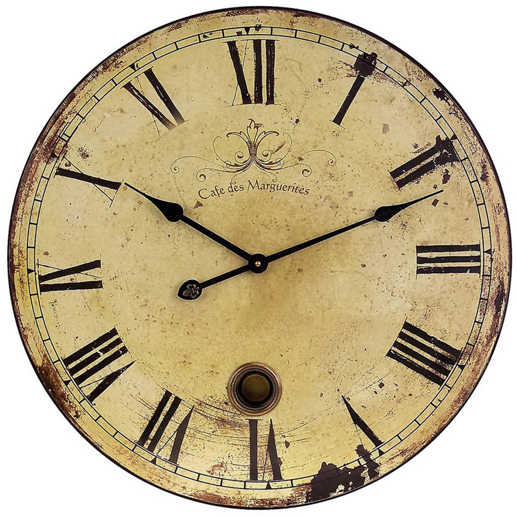 Large Wall Clock with Pendulum