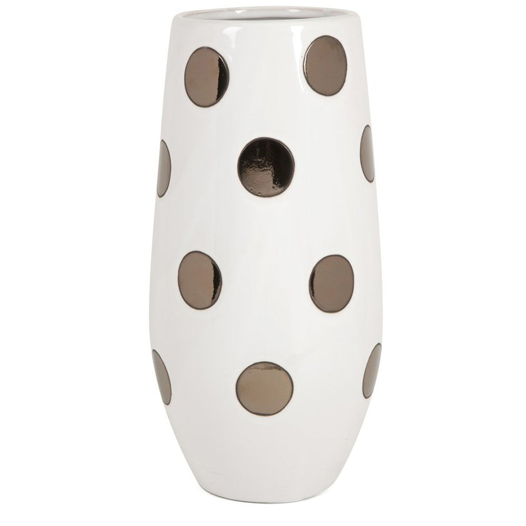 Metallic Polka Dot Vase